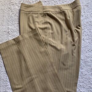 Style & Co size 16 straight leg, stretch beige with white pinstripe dress pants